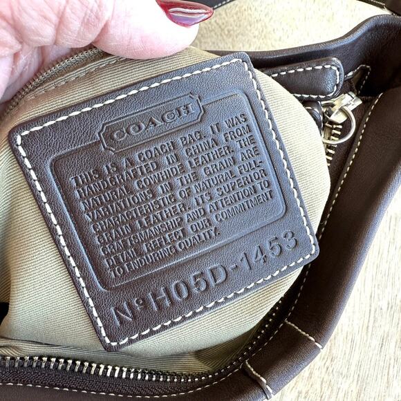 Coach SoHo Buckle Brown Leather Slim Duffle Bag #1453 Y2K Vintage Excellent Cond - Picture 6 of 8